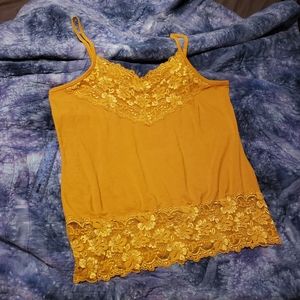 Marigold lace camisole